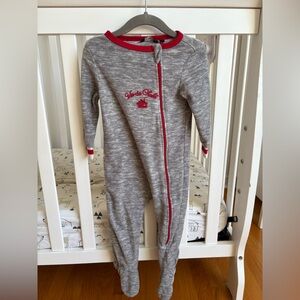 🔴⚪️ Tag Gray and Red Kids Pajama Footies